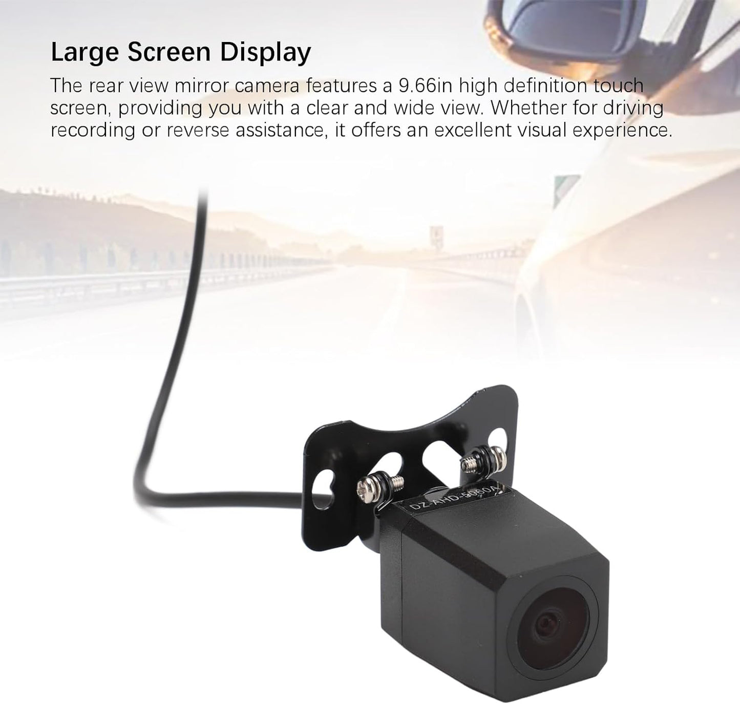 Mirror Dash Cam 10 inch, 4K Front and Rear View Mirror Camera, Backup Camera, Motion Detection, Loop Recording, Night Vision, Real Time Reverse Image, 128GB Supported