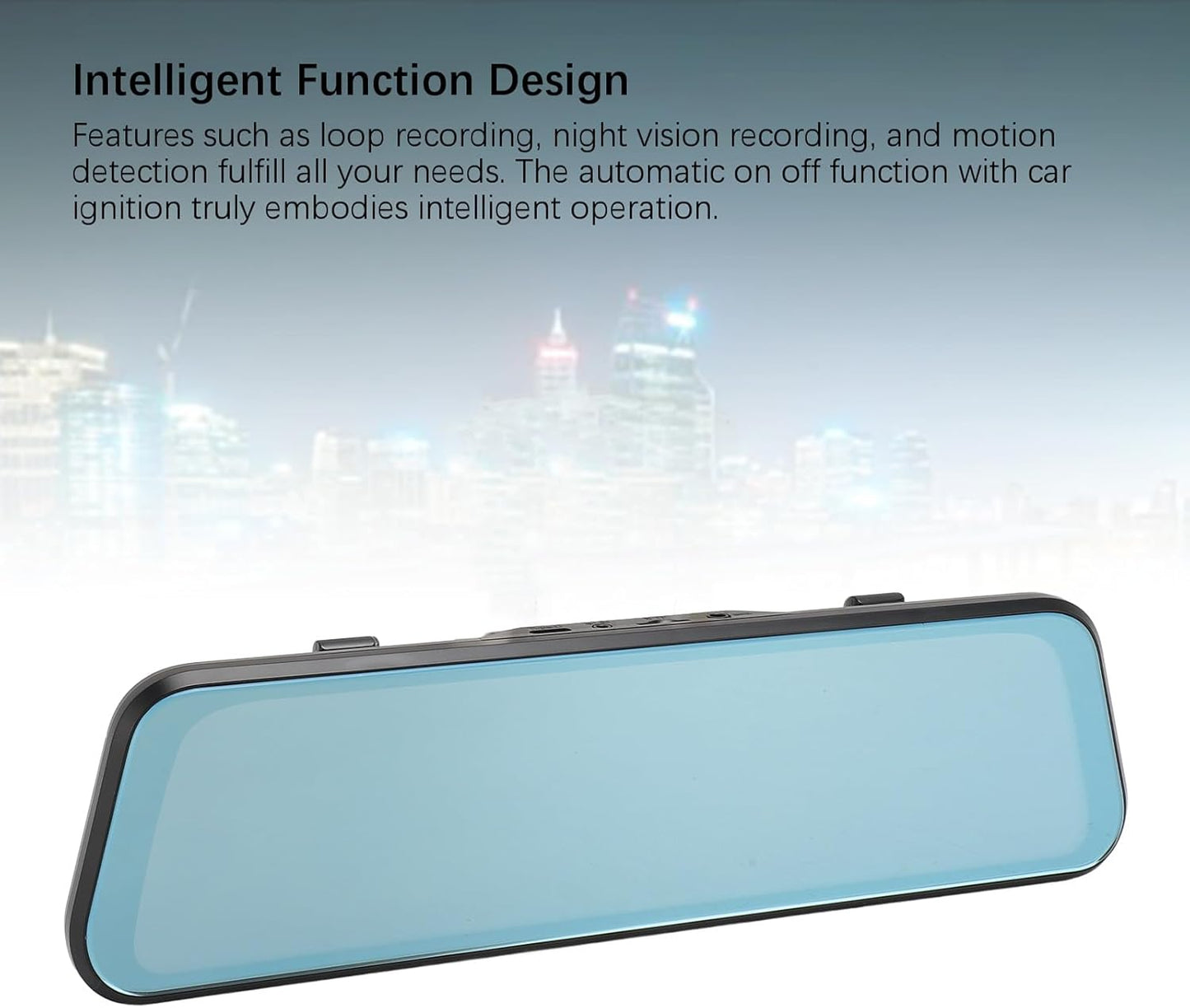 Mirror Dash Cam 10 inch, 4K Front and Rear View Mirror Camera, Backup Camera, Motion Detection, Loop Recording, Night Vision, Real Time Reverse Image, 128GB Supported