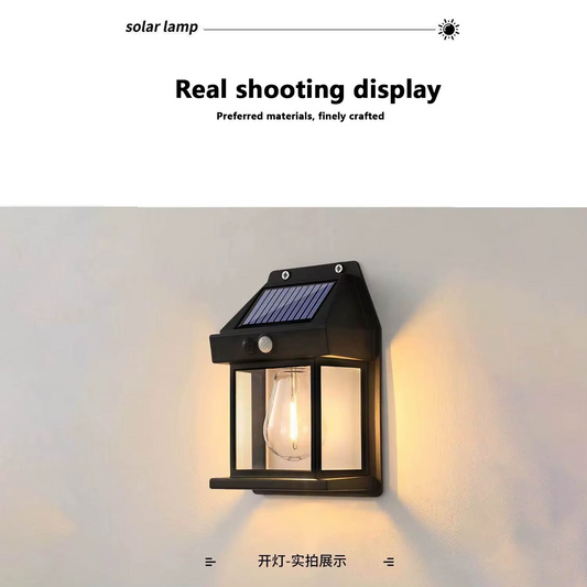 Outdoor Solar Wall Light Waterproof Tungsten Induction Home Garden Wall Light Villa Lighting Night Lights
