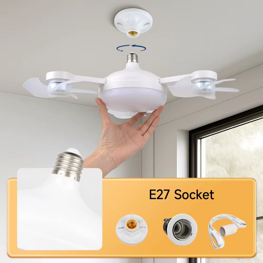 2 in 1 Drone Light Fan With Remote, Adjustable Light Colour, Brightness & Fan Speed