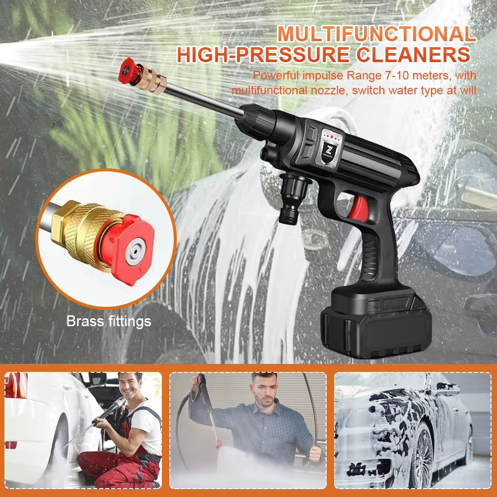 Multifunctional Car Washer Rechargeable Car Wash Machine for Vehicle, Home Cleaning & Watering