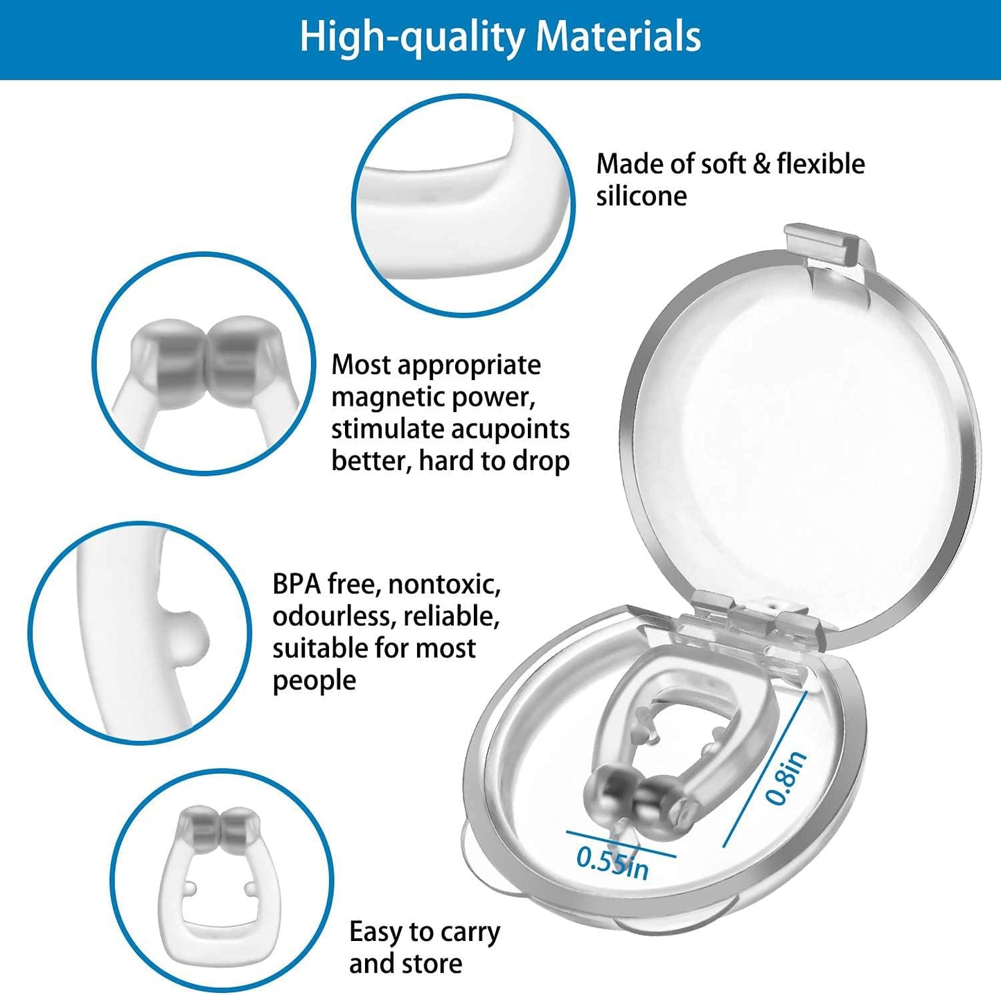 Anti-Snoring Magnetic Nose Clip