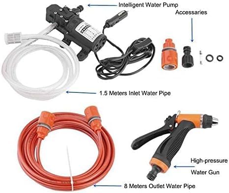Car Washer Pump, Car Washing Machine, High-Pressure Water Sprayer, Electric Water Transfer Pump, Portable High Pressure Self-Priming Quick Car Wash Pump Washer Kit for Car Truck Home Use