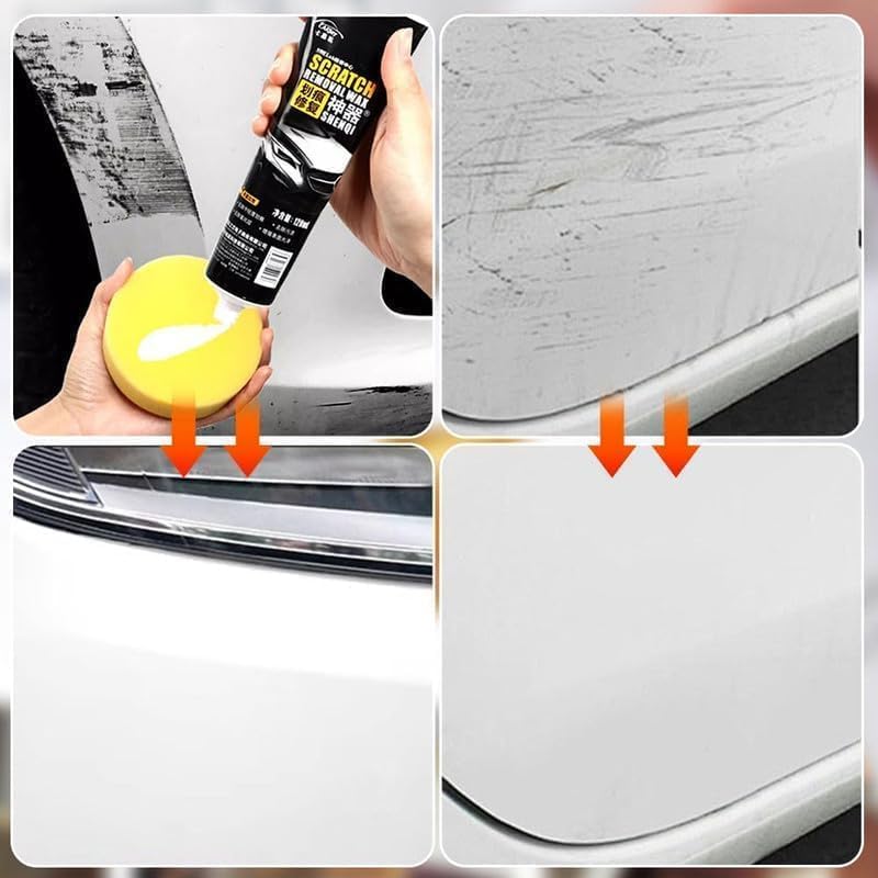 Premium Scratch Remover Kit with Wipe & Sponge for Vehicles for Deep Scratches