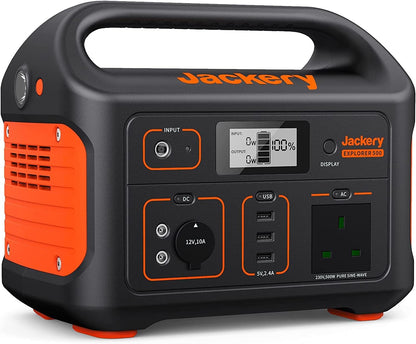 Jackery Portable Power Station Explorer 500W for Emergency, Camping, Road Trips & Outdoor Adventure (Solar Panel Optional)