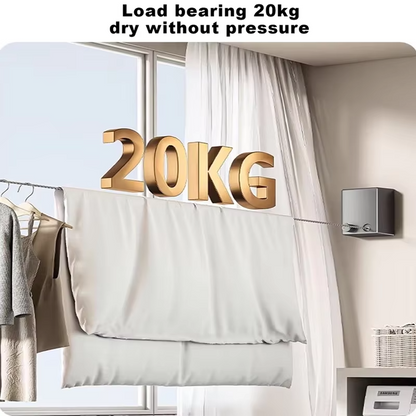 Retractable Clothesline 5 Meters For Hanging Wet Clothes on Balcony, Bathroom, Indoors