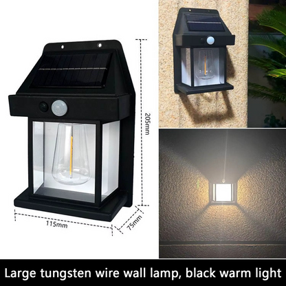 Outdoor Solar Wall Light Waterproof Tungsten Induction Home Garden Wall Light Villa Lighting Night Lights