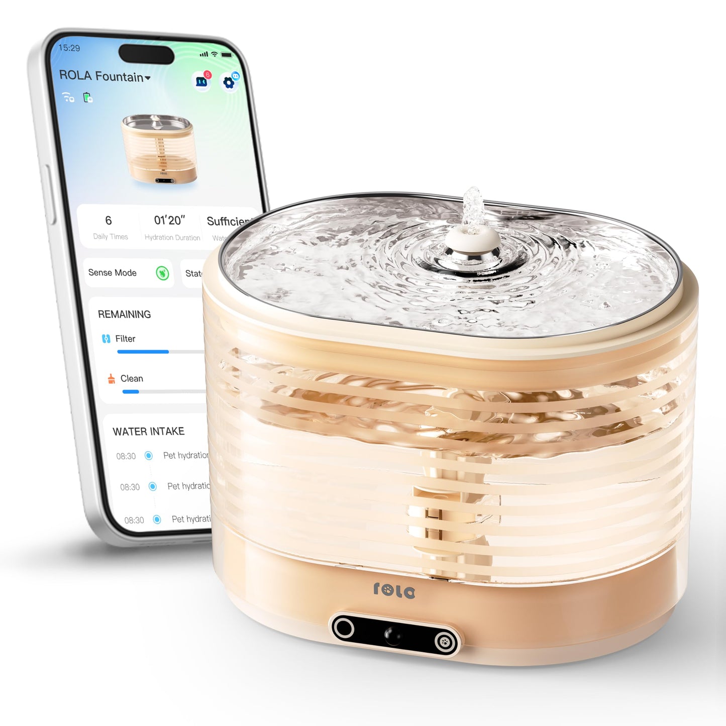 Smart Pet Water Fountain | WiFi App Control Cat Dog Hydration Dispenser