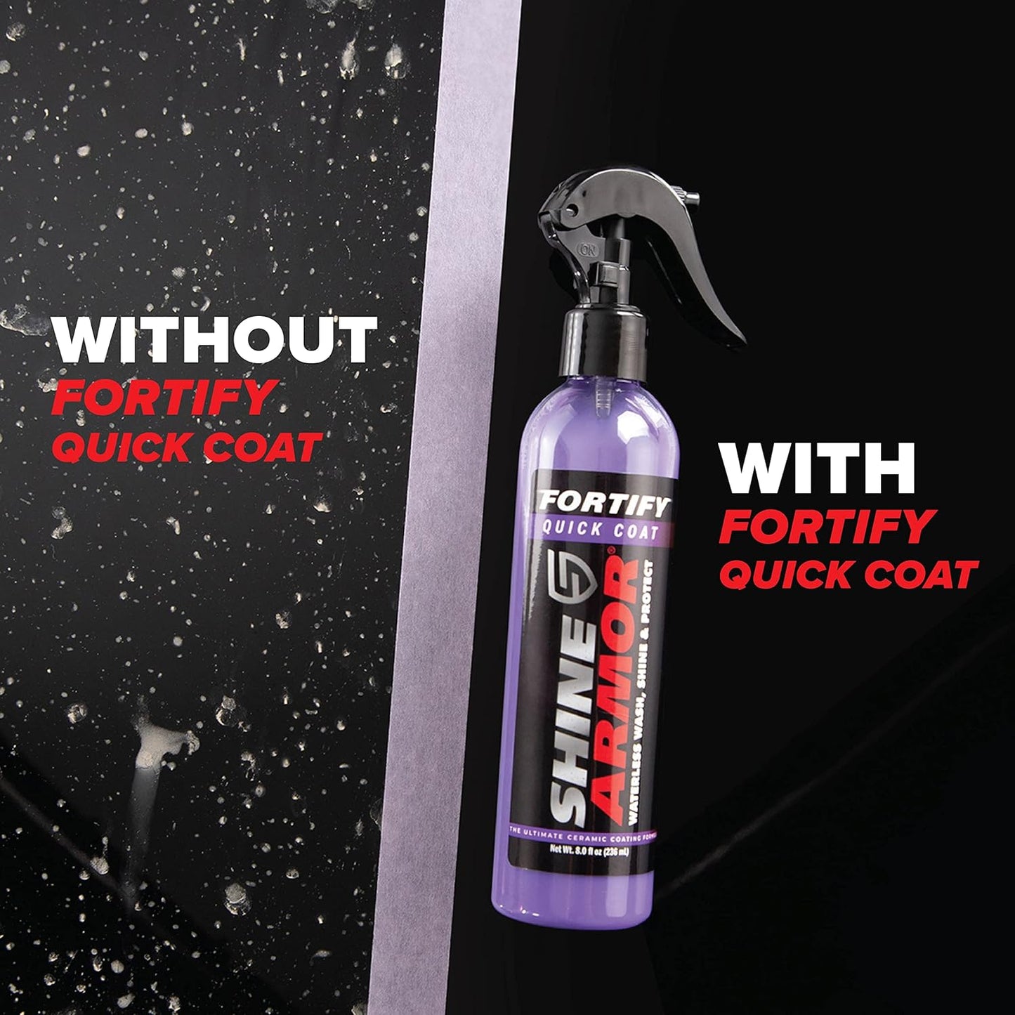 Ceramic Coating - Car Wax Spray - Waterless Car Wash & Wax - Hydrophobic Top Coat Polish & Polymer Paint Sealant Protection