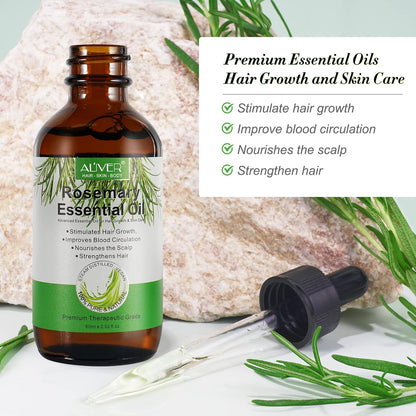 Rosemary Essential Oil With Free Scalp Massager