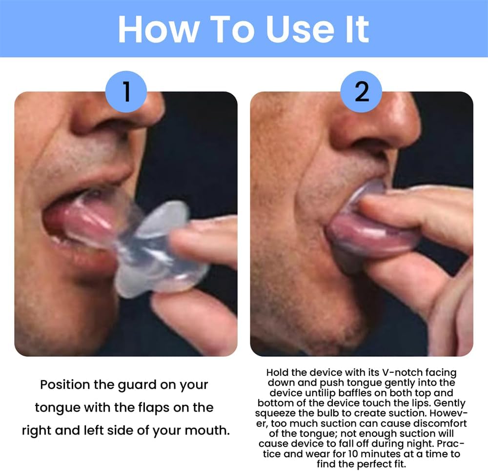 Anti-snoring Tongue Retainer For Mouth Snorers