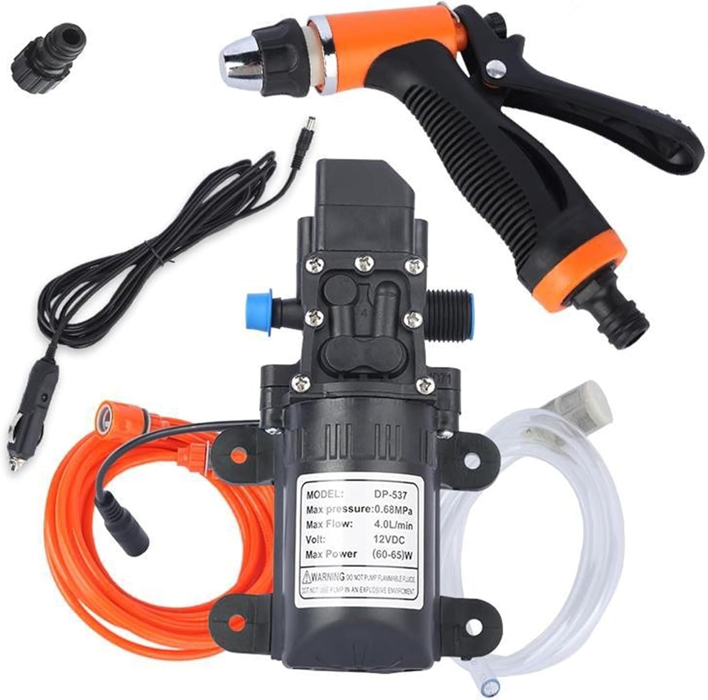 Car Washer Pump, Car Washing Machine, High-Pressure Water Sprayer, Electric Water Transfer Pump, Portable High Pressure Self-Priming Quick Car Wash Pump Washer Kit for Car Truck Home Use