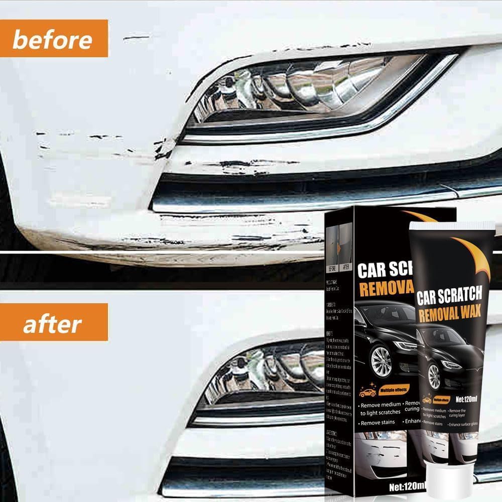 Car Scratch Repair Paste, Car Scratch Remover, Car Scratch Repair Paste Polishing Wax, Premium Scratch Remover Kit with Wipe & Sponge for Vehicles for Deep Scratches